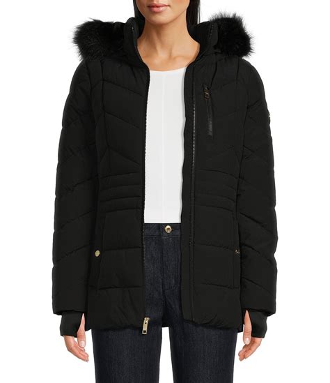 michael michael kors oversized faux fur coat